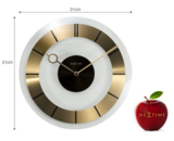 afbeelding van de Nextime Retro Goud 31 cm klok