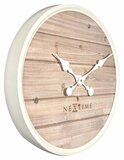 Nextime Plank Big White 50 cm klok