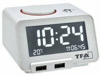 TFA Homtime wit 10 cm wekker TFA Homtime wit 10 cm wekker