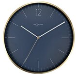 NeXtime Essential Gold blauw 34 cm klok NeXtime Essential Gold blauw 34 cm klok