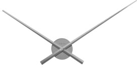 NeXtime Hands zilver 70 cm klok NeXtime Hands zilver 70 cm klok