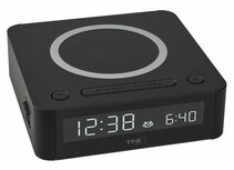TFA Easy-Charge wekker met draadloze telefoonlader TFA Easy-Charge wekker met draadloze telefoonlader