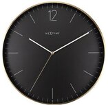 NeXtime Essential zwart/goud 40 cm klok NeXtime Essential zwart/goud 40 cm klok