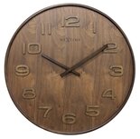 NeXtime Wood Medium Brown 35 cm klok NeXtime Wood Medium Brown 35 cm klok