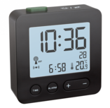 TFA Jente zwart 7 cm radiogestuurde wekker TFA Jente zwart 7 cm radiogestuurde wekker