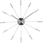 NeXtime Plug Inn zilver 58 cm klok NeXtime Plug Inn zilver 58 cm klok