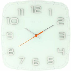 NeXtime Classy Square Wit 30 cm klok